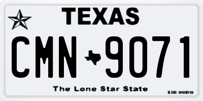 TX license plate CMN9071