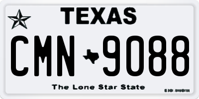 TX license plate CMN9088