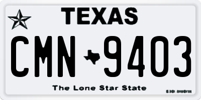TX license plate CMN9403
