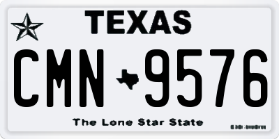 TX license plate CMN9576