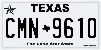 TX license plate CMN9610