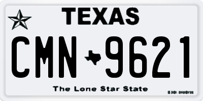 TX license plate CMN9621