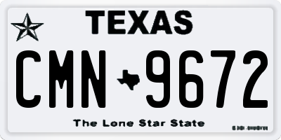 TX license plate CMN9672
