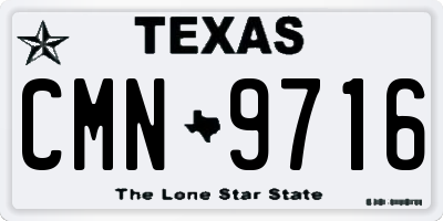 TX license plate CMN9716