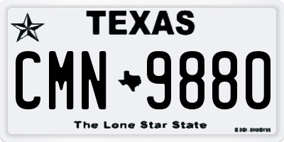 TX license plate CMN9880