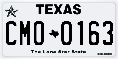 TX license plate CMO0163