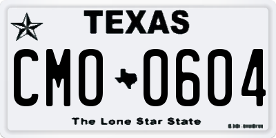 TX license plate CMO0604