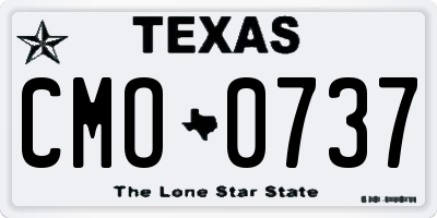 TX license plate CMO0737