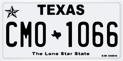 TX license plate CMO1066