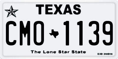 TX license plate CMO1139