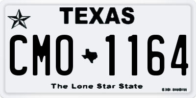 TX license plate CMO1164
