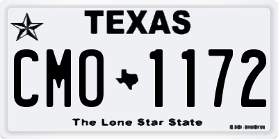 TX license plate CMO1172