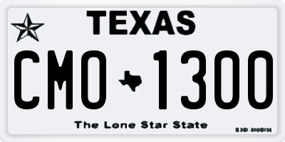 TX license plate CMO1300