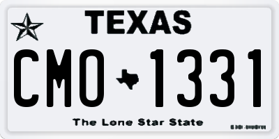TX license plate CMO1331