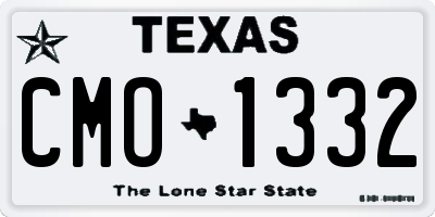 TX license plate CMO1332
