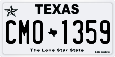 TX license plate CMO1359