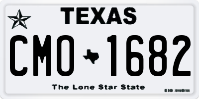 TX license plate CMO1682