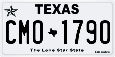 TX license plate CMO1790