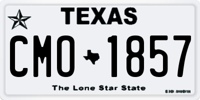 TX license plate CMO1857