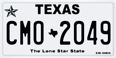 TX license plate CMO2049