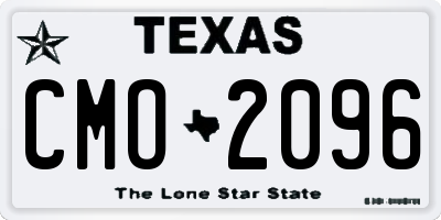 TX license plate CMO2096