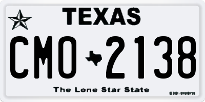 TX license plate CMO2138