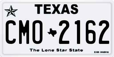 TX license plate CMO2162