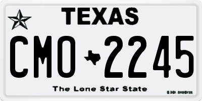 TX license plate CMO2245