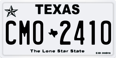 TX license plate CMO2410