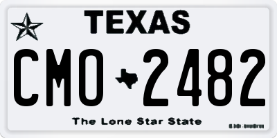 TX license plate CMO2482