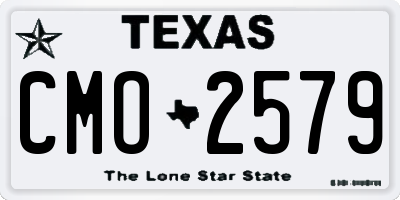 TX license plate CMO2579