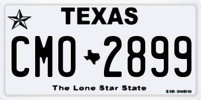 TX license plate CMO2899