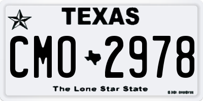 TX license plate CMO2978