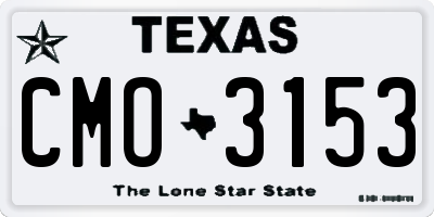 TX license plate CMO3153