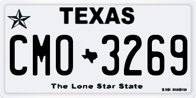 TX license plate CMO3269