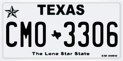 TX license plate CMO3306