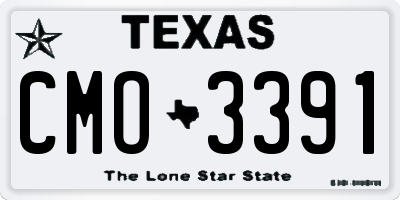TX license plate CMO3391