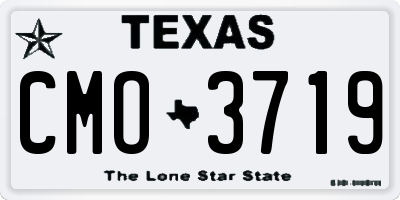 TX license plate CMO3719