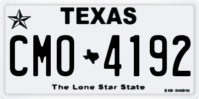 TX license plate CMO4192