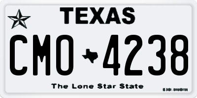TX license plate CMO4238