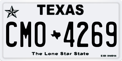 TX license plate CMO4269