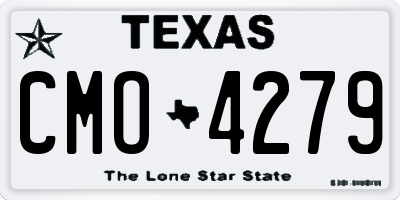 TX license plate CMO4279