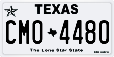 TX license plate CMO4480