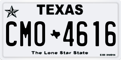 TX license plate CMO4616