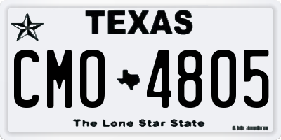 TX license plate CMO4805
