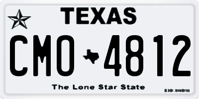 TX license plate CMO4812