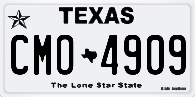 TX license plate CMO4909