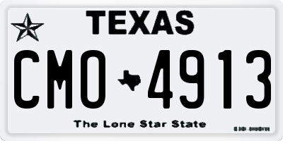 TX license plate CMO4913