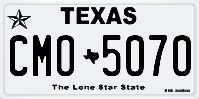 TX license plate CMO5070
