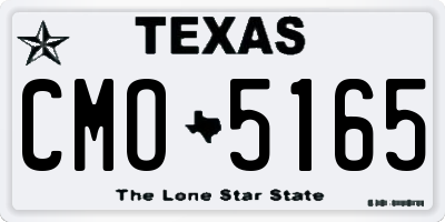 TX license plate CMO5165